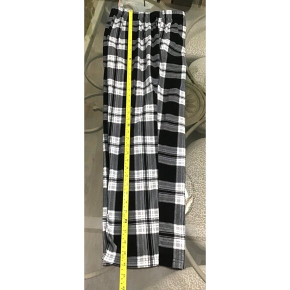 NAUTICA- MENS BLACK/WHITE PLAID ELASTIC WAIST PAJAMA PANTS BOTTOMS SIZE LARGE - Picture 5 of 7